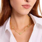 Gold-Tone Heritage Bloom Scatter Necklace, 16" + 3" extender