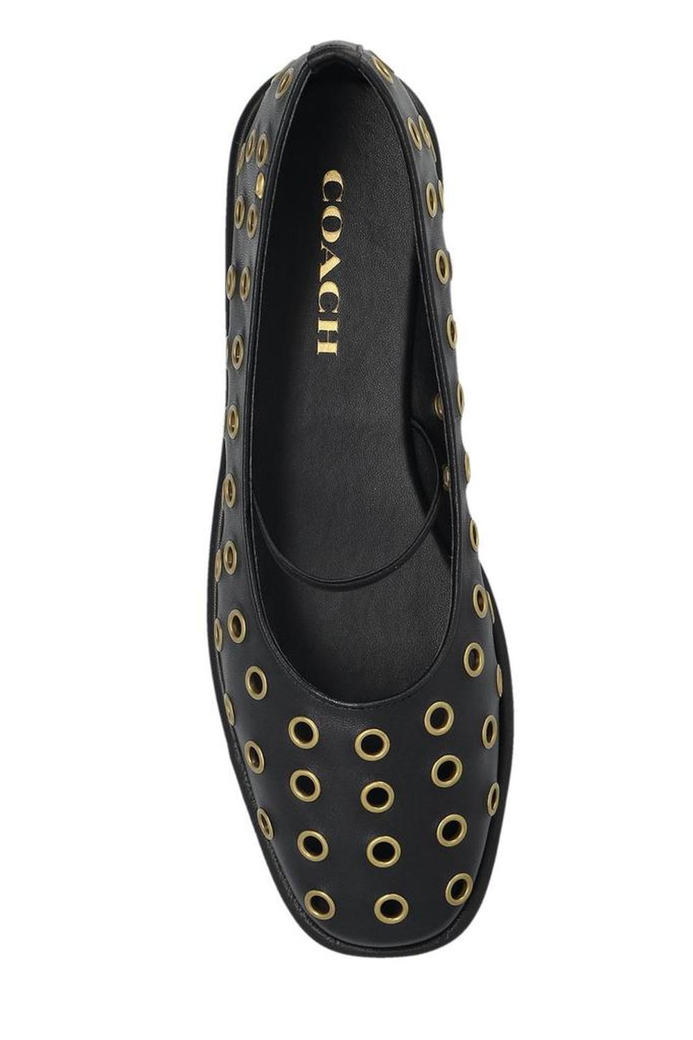 Coach Emilia Grommet Embellished Mary Jane Shoes