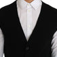 Dolce & Gabbana Sleek Black Cotton Formal Vest