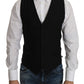 Dolce & Gabbana Sleek Black Wool Blend Formal Vest