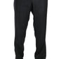 Dolce & Gabbana Elegant Gray Patterned Formal Pants