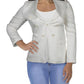 Martina Womens Textured Viscose Double-Breasted Blazer