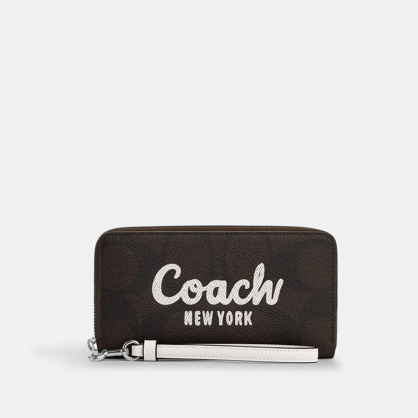 Long Zip Around Wallet In Signature Canvas With Coach Graphic