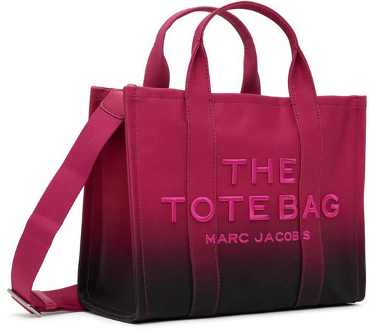 Pink & Black 'The Ombré Coated Canvas Medium' Tote