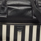 Marc Jacobs Black/white Leather Small Striped Prince Antonia Satchel..