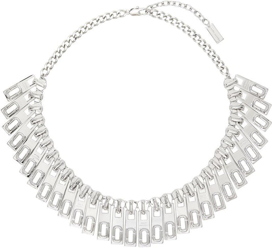 Silver J Marc Zipper Statement Necklace