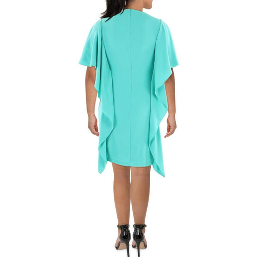 Womens Georgette Knee-Length Shift Dress