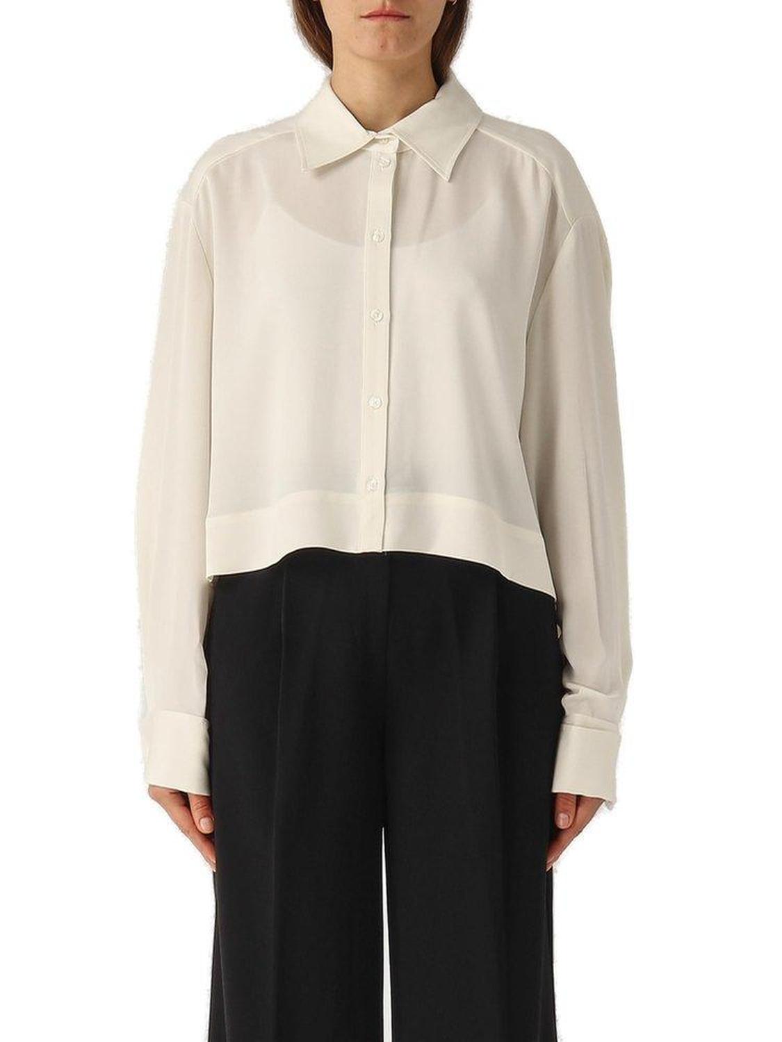 Michael Michael Kors Satin Cropped Shirt