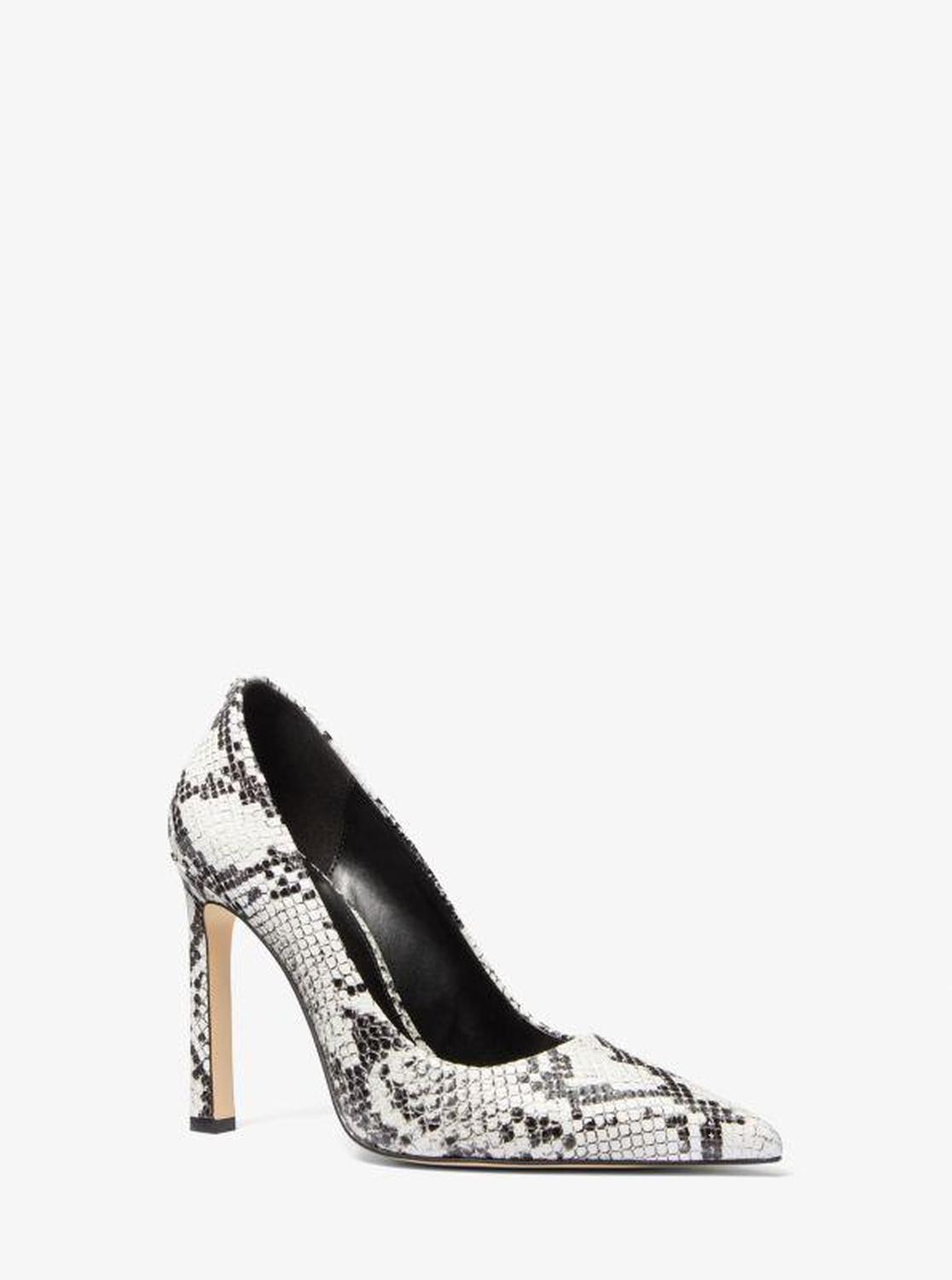 Amara Snake Embossed Leather Pump