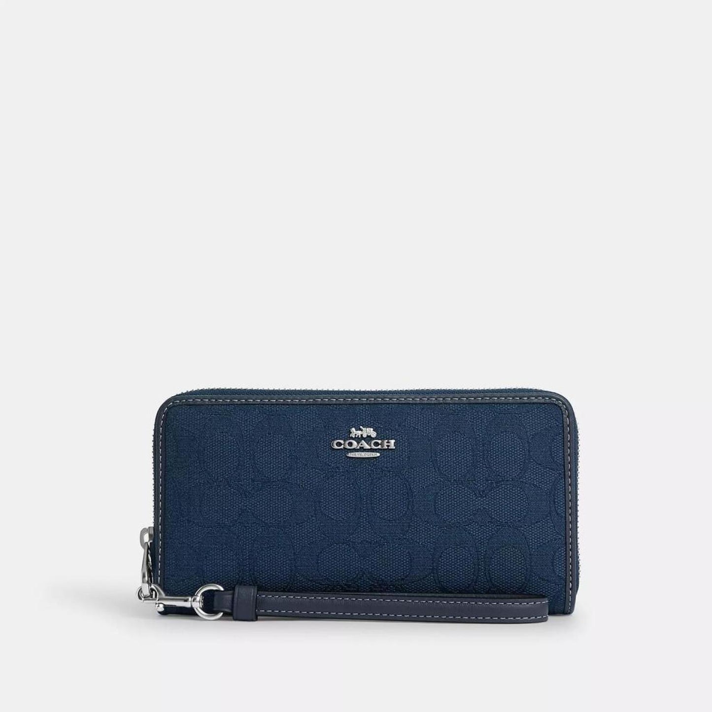 Coach Outlet Long Zip Around Wallet In Signature Jacquard