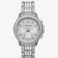 Limited-Edition Oversized Sage Pavé Silver-Tone Watch