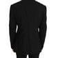 Dolce & Gabbana Elegant Black Slim Fit Martini Blazer Jacket