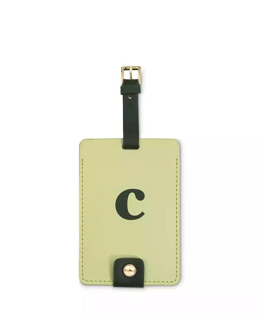 New York Just Mine Initial Luggage Tag, C