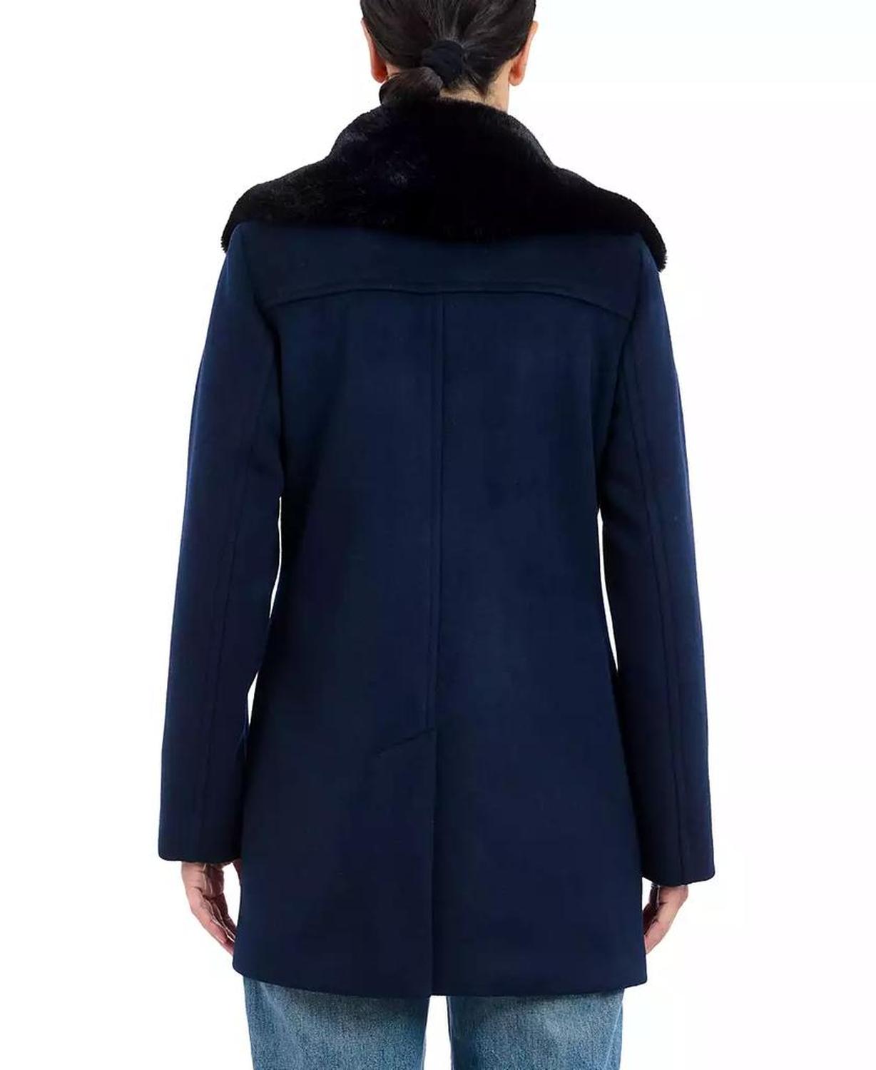 Women's Faux-Fur-Collar Coat