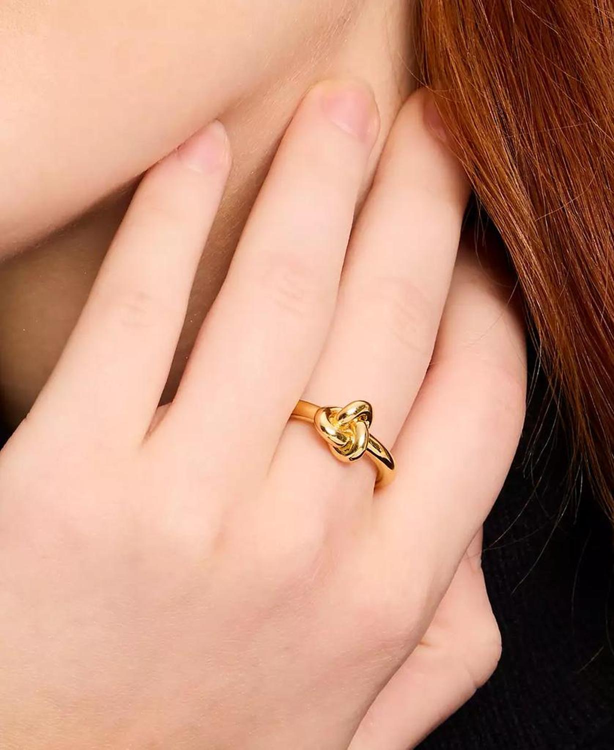 Gold-Tone Double Knot Accent Ring