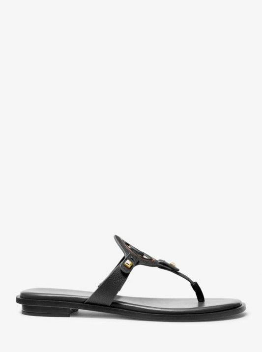 Aubrey Cutout Leather T-Strap Sandal