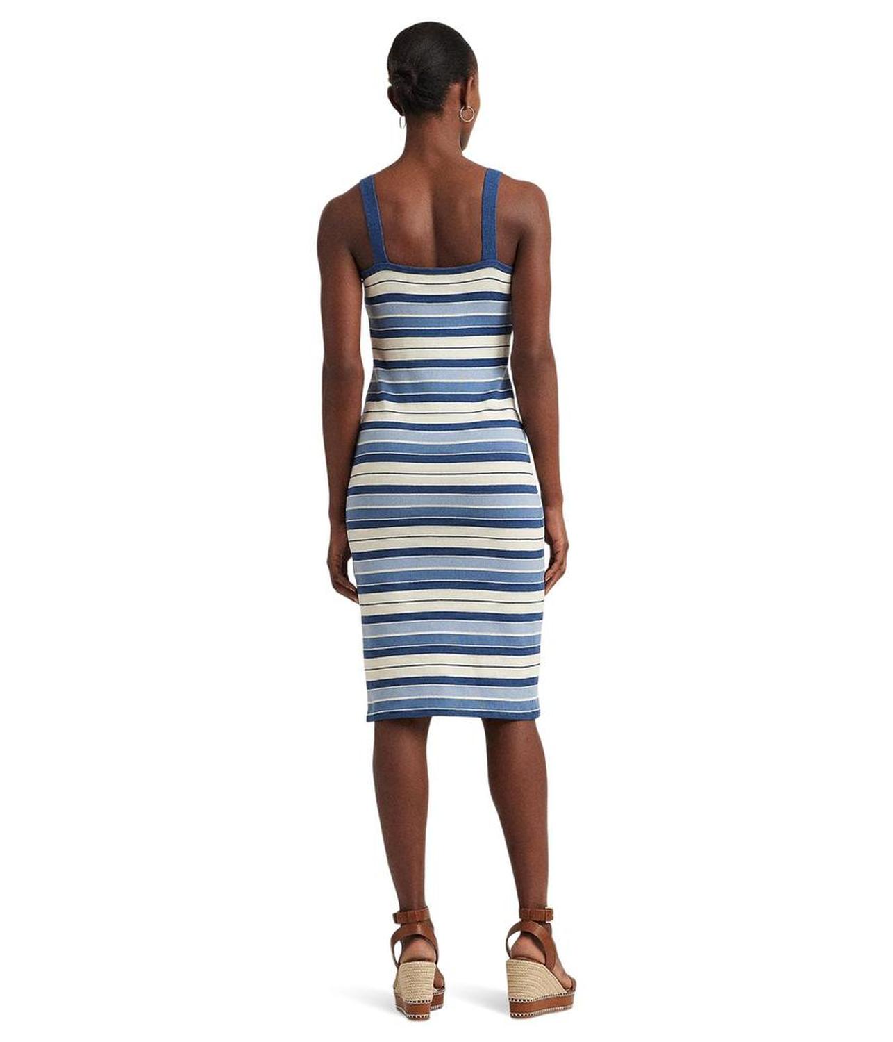 Striped Cotton-Blend Tank Dress