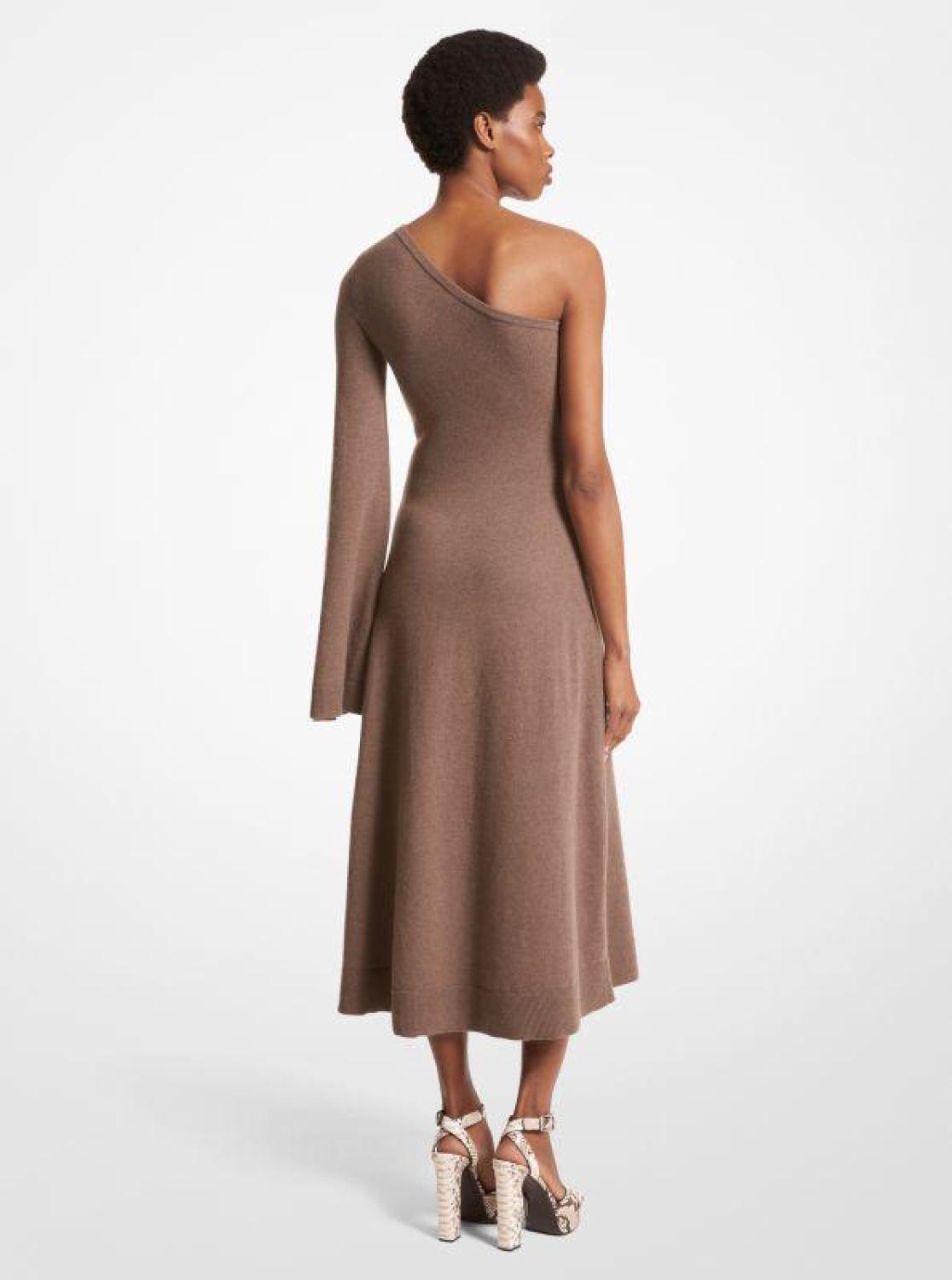 Stretch Cashmere One-Shoulder Dress