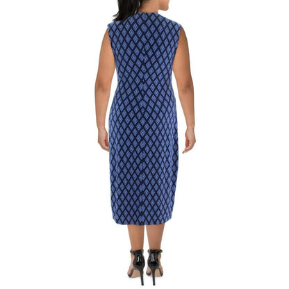 Womens Jersey Logo Print Midi Dress