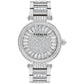 Women's Cary Silver-Tone Stainless Steel Crystal Watch 34mm