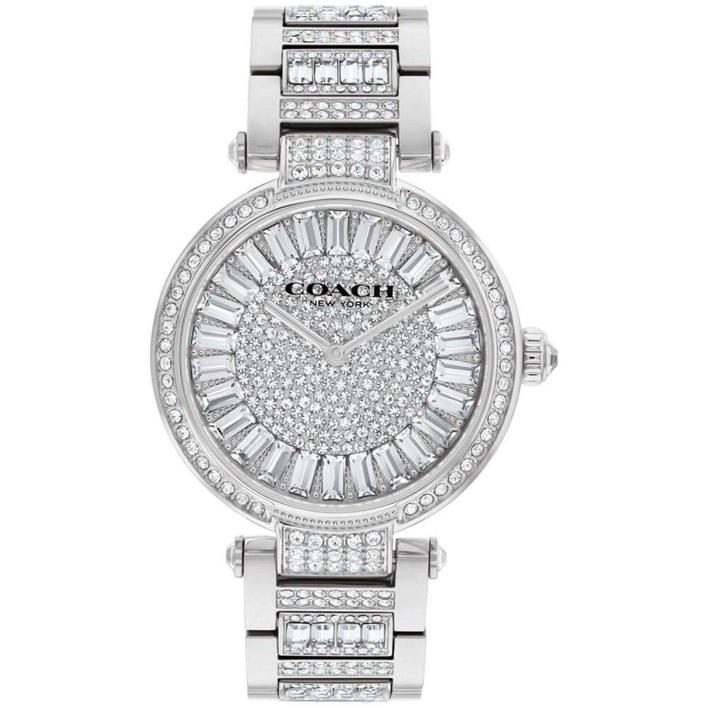 Women's Cary Silver-Tone Stainless Steel Crystal Watch 34mm