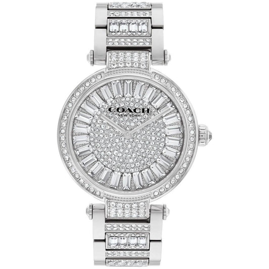 Women's Cary Silver-Tone Stainless Steel Crystal Watch 34mm