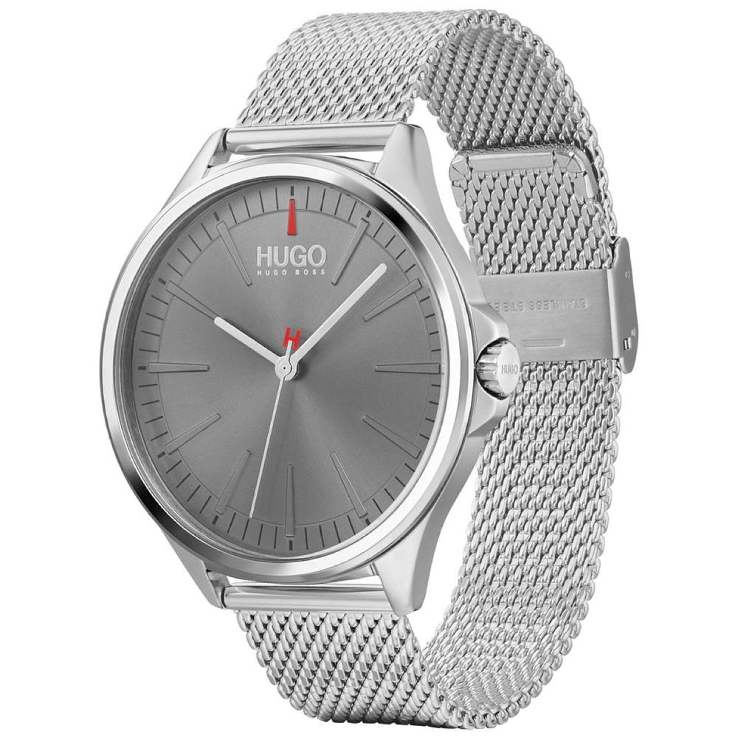 Men's #SMASH Stainless Steel Mesh Bracelet Watch 43mm