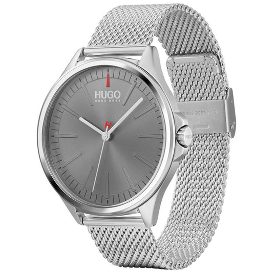 Men's #SMASH Stainless Steel Mesh Bracelet Watch 43mm