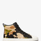 Evy Camouflage Print Calf Hair High-Top Sneaker