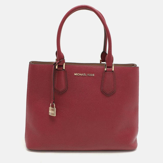 Burgundy Leather Large Adele Tote