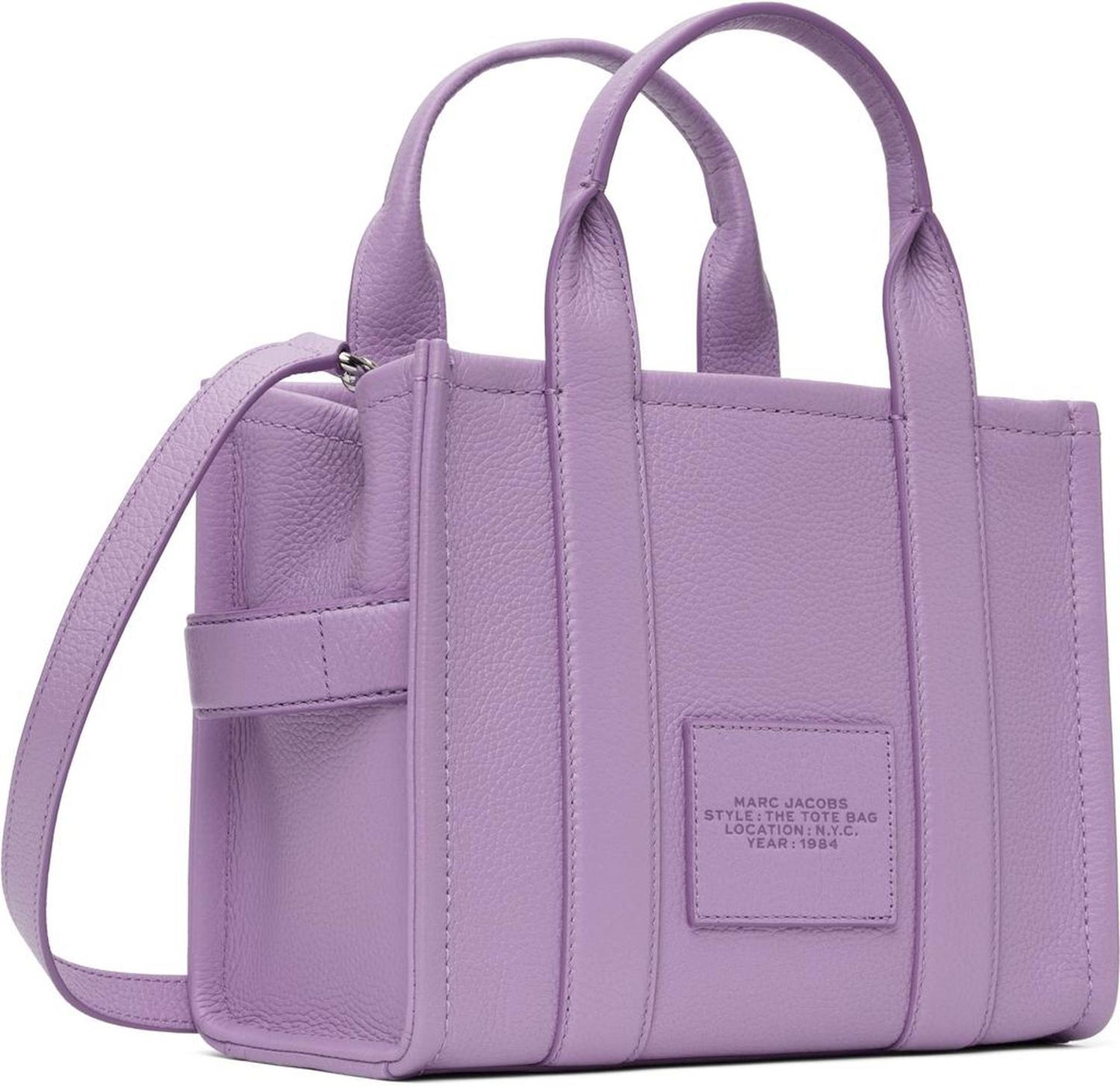 Purple 'The Leather Small' Tote