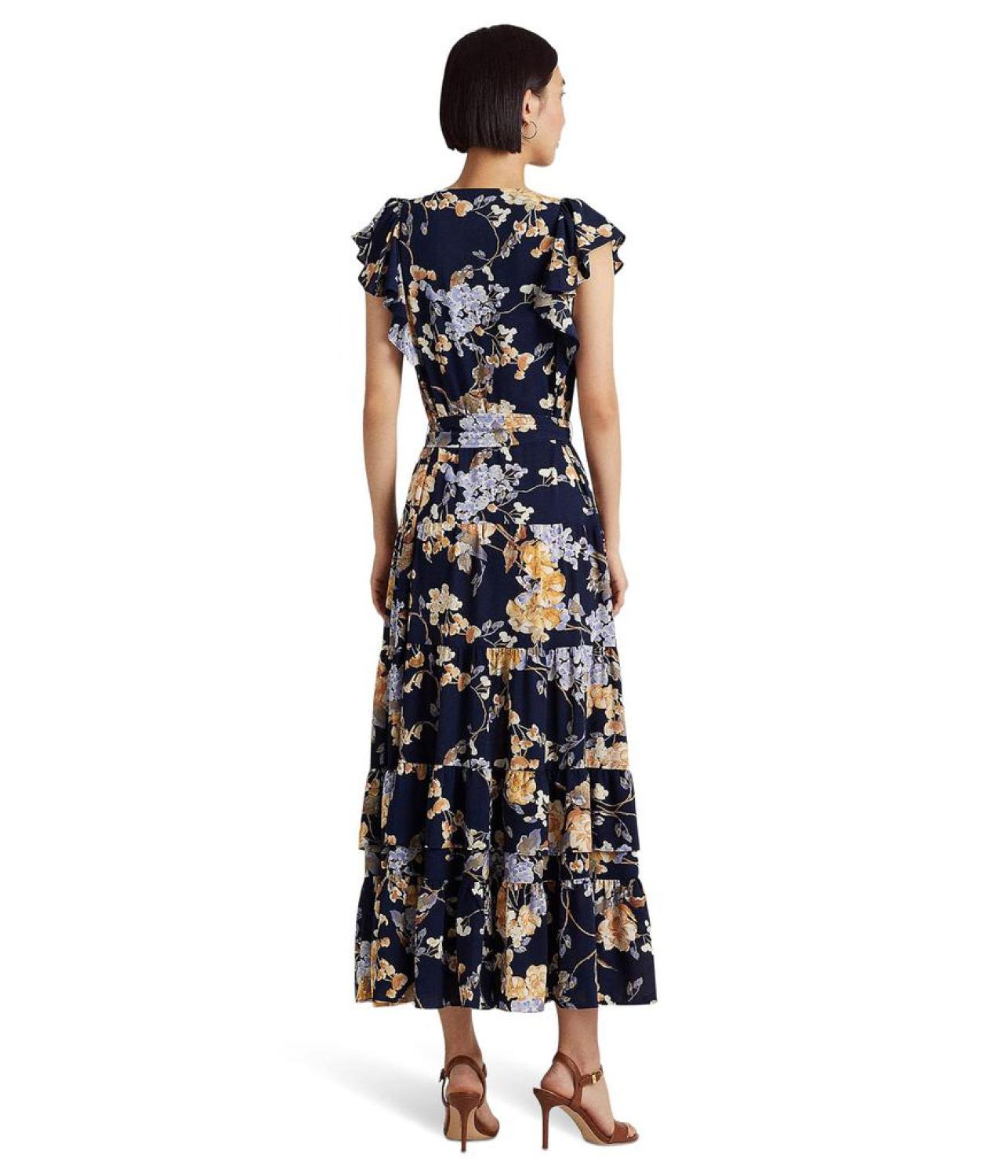 Floral Bubble Crepe Dress