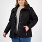 Plus Size Quilted Hooded Anorak Coat