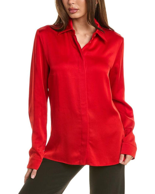 Michael Kors Collection Techno Charmeuse Hansen Shirt