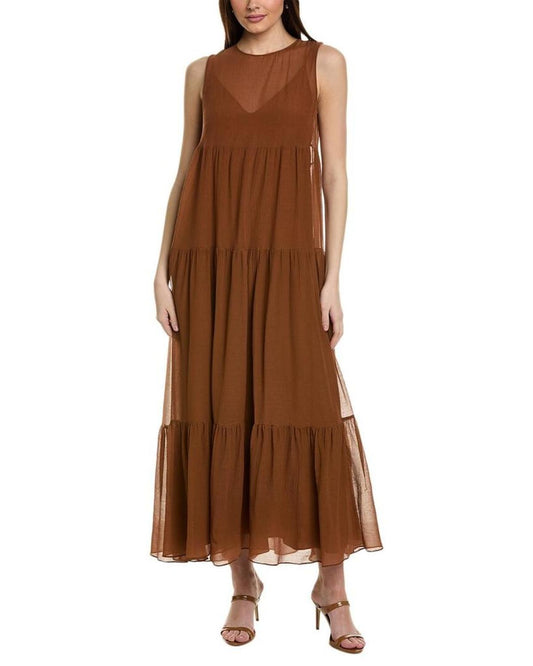 Max Mara Studio Fago Silk-Blend Maxi Dress