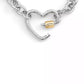 Two-Tone Signature Carabiner Heart Statement Bracelet