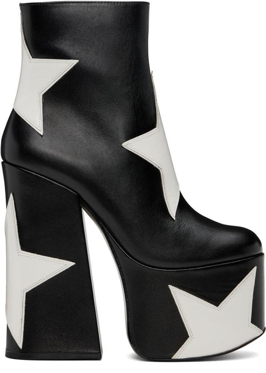 Black 'The Star Patchwork Kiki Platform' Boots