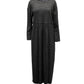 Weekend Max Mara Nitra Plaid A-Line Maxi Dress in Black Viscose