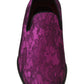 Dolce & Gabbana Elegant Silk-Wool Blend Loafers in Purple