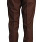 Dolce & Gabbana Elegant Brown Wool-Silk Formal Pants