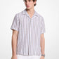 Linen and Cotton Blend Striped Shirt