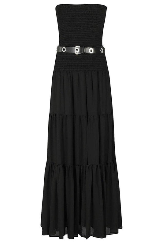 Michael Michael Kors Strapless Belted Maxi Dress