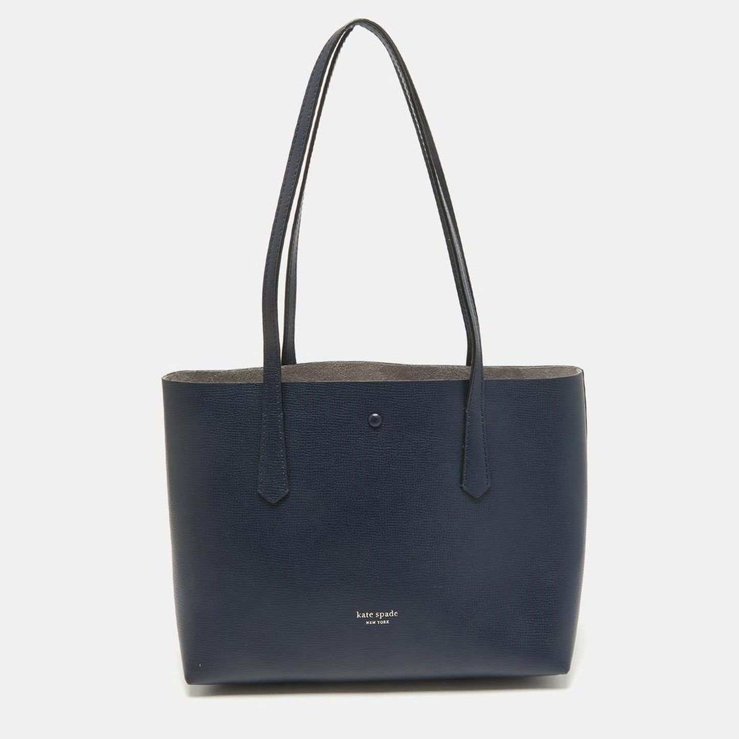 Navy Blue Leather Molly Tote