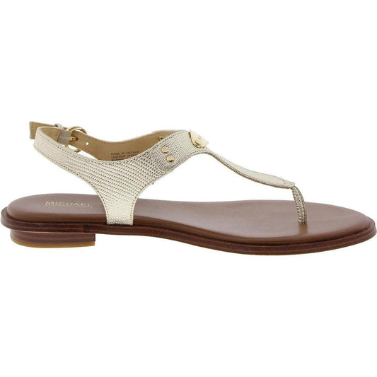 Womens Adjustable Leather Thong Sandals