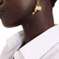 Gold-Tone Imitation Pearl, Logo & Shoe Charm Drop Earrings