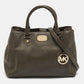 Michael Kors Green Leather Logo Tote