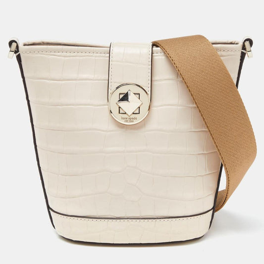 Kate Spade  Embossed Leather Mini Audrey Bucket Bag