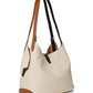 Deco Colorblocked Pebbled Leather Large Shoulder Bag