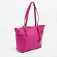 Michael Kors Fuchsia Leather Jet Set Top Zip Tote