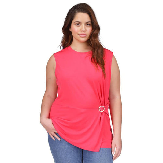 Plus Size Ring Twist Sleeveless Top